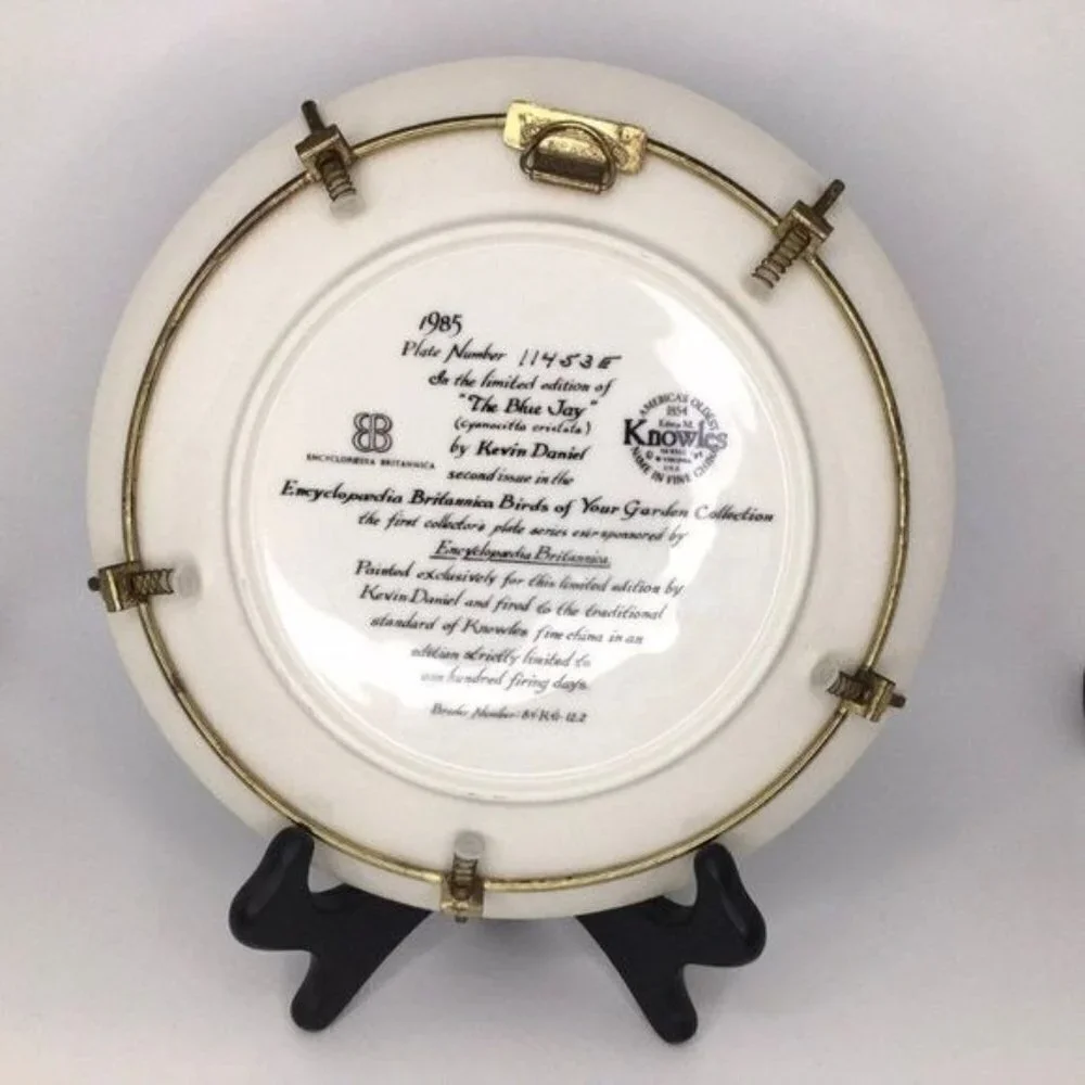 1985 The Blue Jay Edwin Knowles Wall Plate